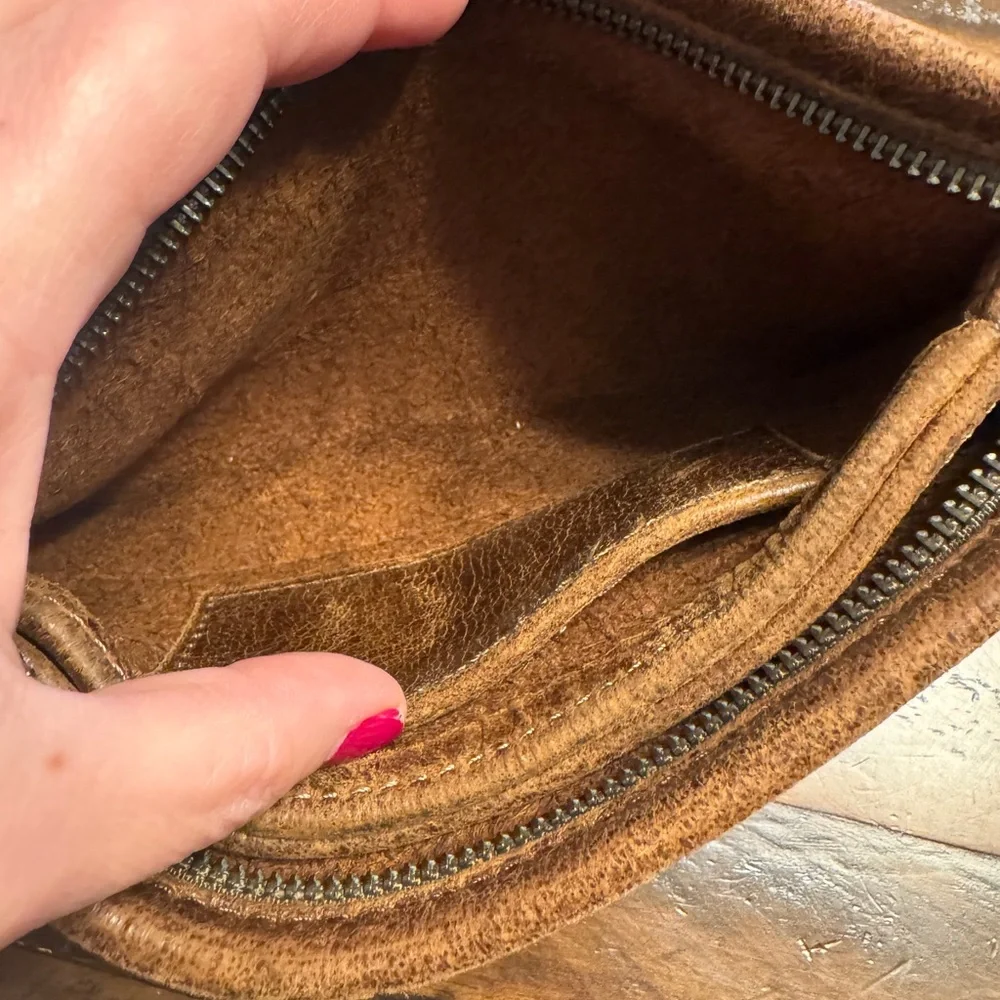 Rough & Tumble small Brown Butter Leather Wristlet - Picture 6 of 8